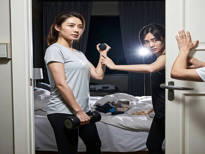 开云体育瑜伽女锻练寝室门深夜被撬开她手握哑铃看清突入者后僵住了(图2)